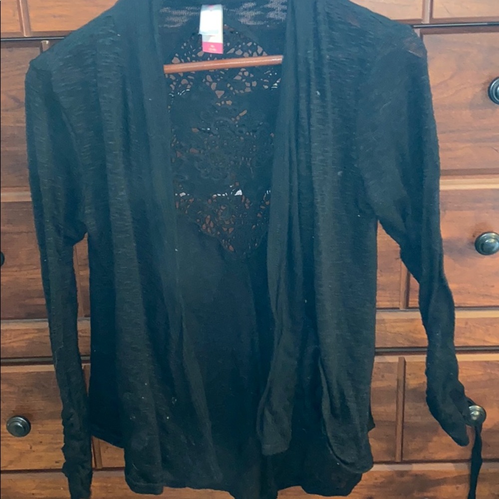 Black cardigan